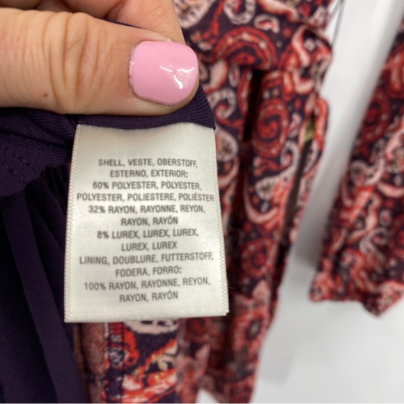 Maeve Anthropologie Belted Paisley Red Dress XS - Picture 9 of 12